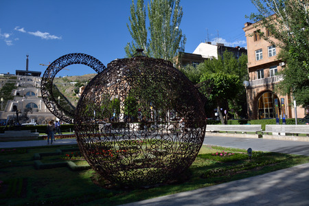 The monument in the form of teapot, Yerevan, Armeniaのeditorial素材