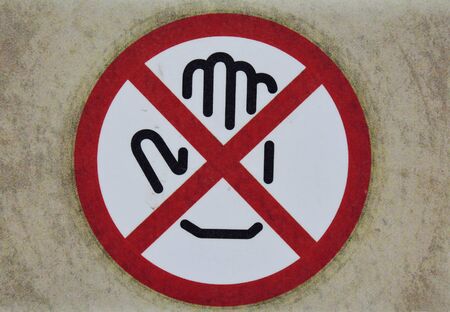 Do not touch sign on the metal