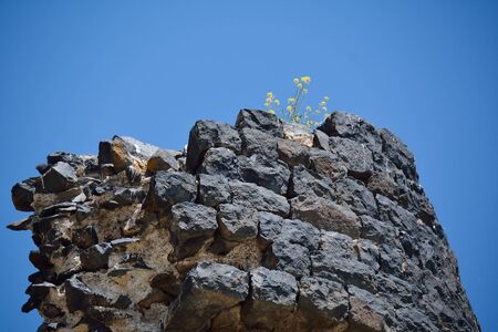 Part of the ruined wall, Sevan lake, Armeniaの写真素材