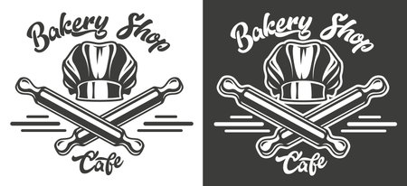Vector emblem on the theme of bakery and home cafe.のイラスト素材