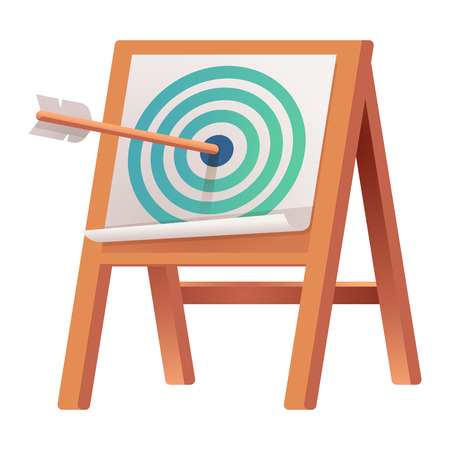 Target stand icon. Cartoon of target stand vector icon for web design isolated on white backgroundのイラスト素材