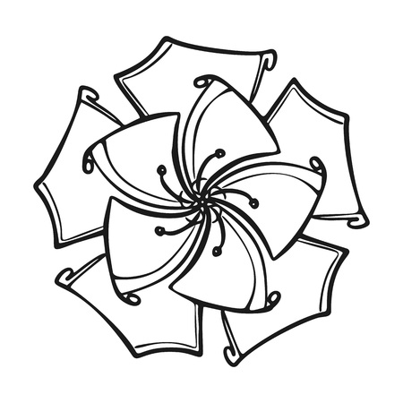 Tropical flower icon. Simple illustration of tropical flower vector icon for web design isolated on white backgroundのイラスト素材