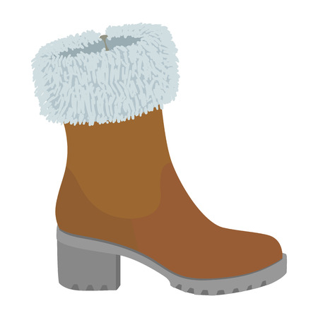 Top winter shoe icon. Flat illustration of top winter shoe vector icon for web designのイラスト素材