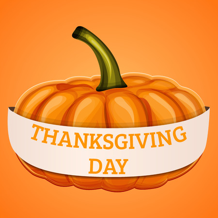Thanksgiving concept banner. Cartoon illustration of thanksgiving vector concept banner for web designのイラスト素材