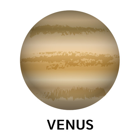 Venus planet icon. Realistic illustration of venus planet vector icon for web design isolated on white backgroundのイラスト素材