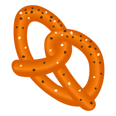 German pretzel icon. Isometric of german pretzel vector icon for web design isolated on white backgroundのイラスト素材