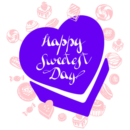 Candy box sweetest day logo. Simple illustration of candy box sweetest day vector logo for web designのイラスト素材