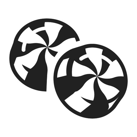 Candy swirl icon. Simple illustration of candy swirl vector icon for web design isolated on white backgroundのイラスト素材