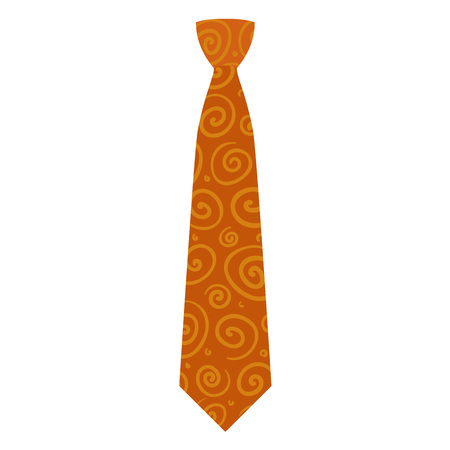 Orange tie icon. Flat illustration of orange tie vector icon for web designのイラスト素材