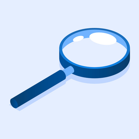 Magnify glass icon. Isometric of magnify glass vector icon for web design isolatedのイラスト素材