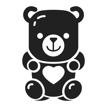 Jelly bear icon. Simple illustration of jelly bear icon for web design isolated on white backgroundの写真素材