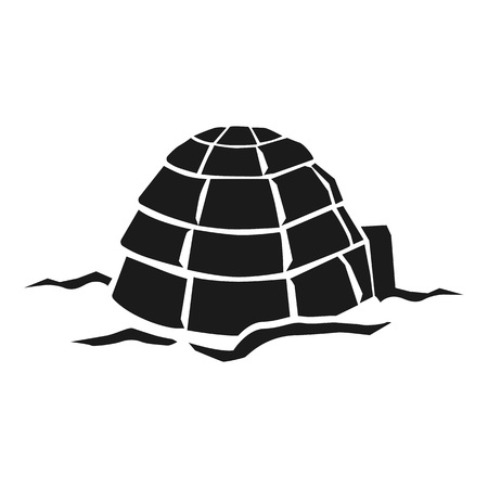 Igloo icon. Simple illustration of igloo icon for web design isolated on white backgroundの写真素材