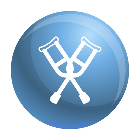 Crutches icon. Outline crutches vector icon for web design isolated on white backgroundのイラスト素材