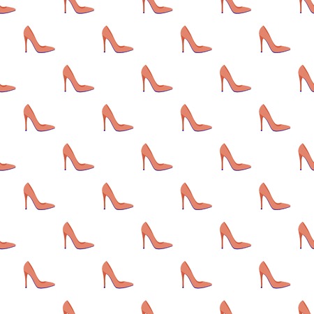 Red woman shoe pattern seamless repeat background for any web designのイラスト素材