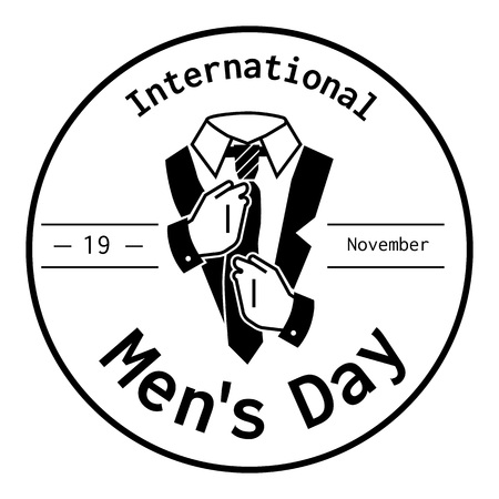 International men day tie suit icon. Simple illustration of international men day tie suit vector icon for web design isolated on white backgroundのイラスト素材