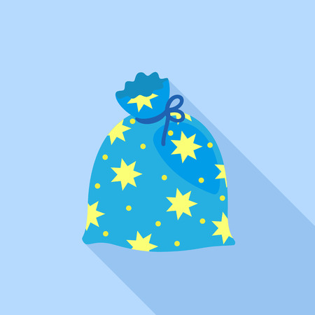 Magic star bag icon. Flat illustration of magic star bag vector icon for web designのイラスト素材