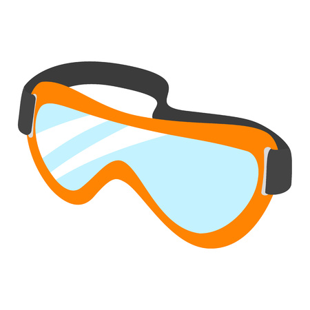 Protective goggles icon. Flat illustration of protective goggles vector icon for web designのイラスト素材
