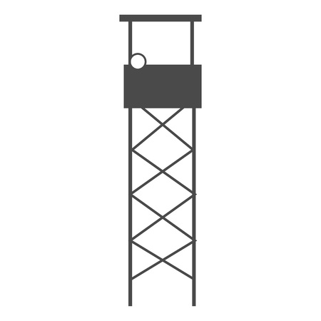 Guard tower icon. Simple illustration of guard tower vector icon for web design isolated on white backgroundのイラスト素材