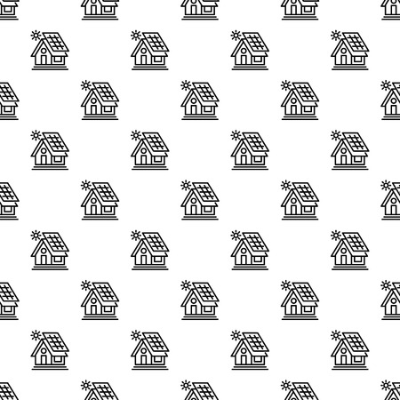 Eco house pattern seamless repeat background for any web designのイラスト素材