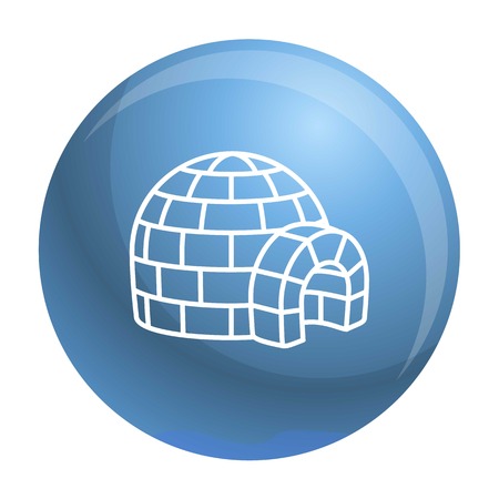 Igloo icon. Outline igloo icon for web design isolated on white backgroundの写真素材