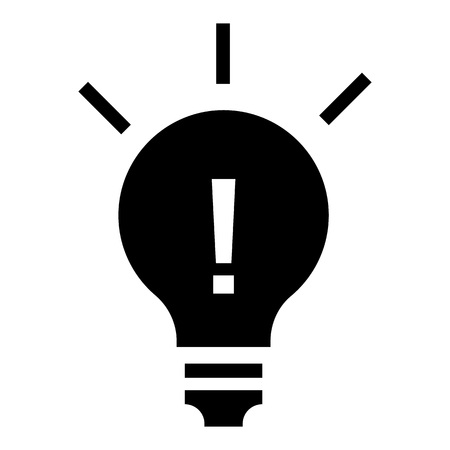 New idea bulb icon. Simple illustration of new idea bulb icon for web design isolated on white backgroundの写真素材