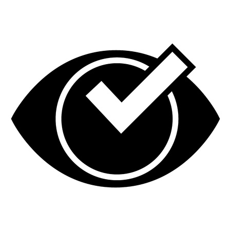 Check eye list icon. Simple illustration of check eye list icon for web design isolated on white backgroundの写真素材