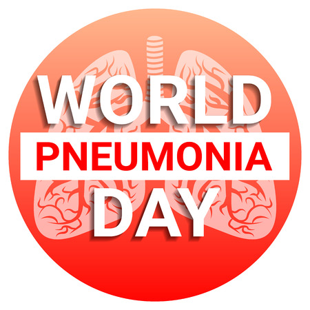 International pneumonia day concept background. Cartoon illustration of international pneumonia day concept background for web designの写真素材