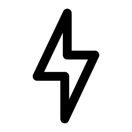 Light power icon. Outline light power icon for web design isolated on white background