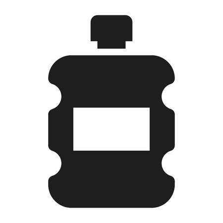 Plastic water bottle icon. Simple illustration of plastic water bottle icon for web design isolated on white backgroundの写真素材