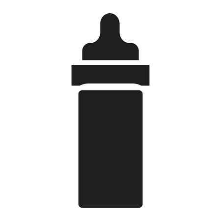 Baby bottle icon. Simple illustration of baby bottle icon for web design isolated on white backgroundの写真素材