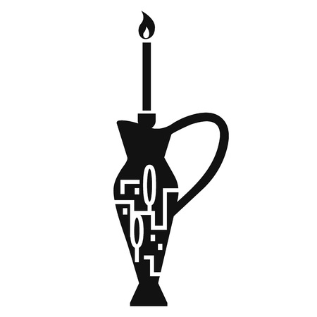 High candle pitcher icon. Simple illustration of high candle pitcher icon for web design isolated on white backgroundの写真素材