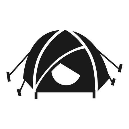 Mountain climb tent icon. Simple illustration of mountain climb tent vector icon for web design isolated on white backgroundのイラスト素材