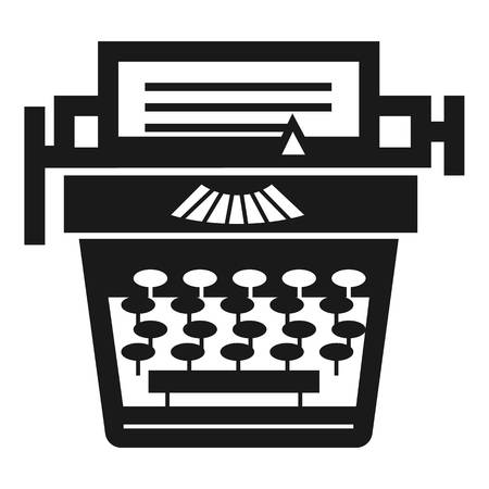 Old typewriter icon. Simple illustration of old typewriter vector icon for web design isolated on white backgroundのイラスト素材