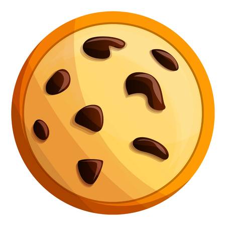 Peanut cookies icon. Cartoon of peanut cookies vector icon for web design isolated on white backgroundのイラスト素材