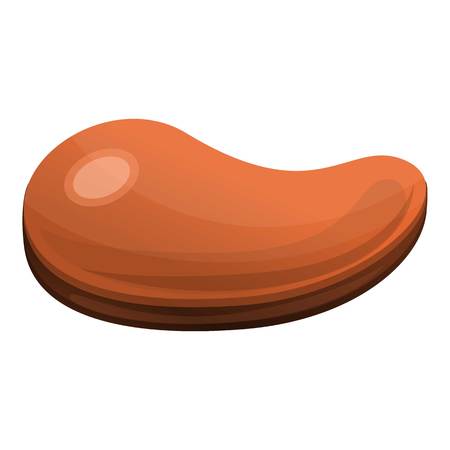 Bbq steak icon. Cartoon of bbq steak vector icon for web design isolated on white backgroundのイラスト素材