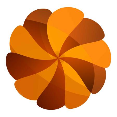 Swirl cookies icon. Cartoon of swirl cookies vector icon for web design isolated on white backgroundのイラスト素材