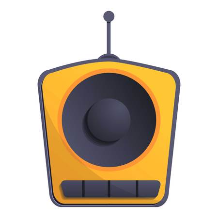 One speaker radio icon. Cartoon of one speaker radio vector icon for web design isolated on white backgroundのイラスト素材