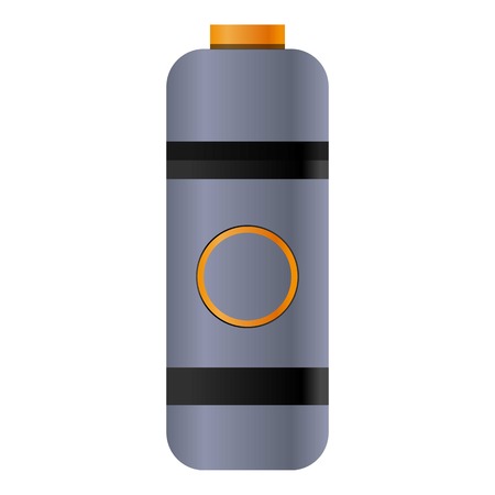 Water flask bottle icon. Cartoon of water flask bottle vector icon for web design isolated on white backgroundのイラスト素材