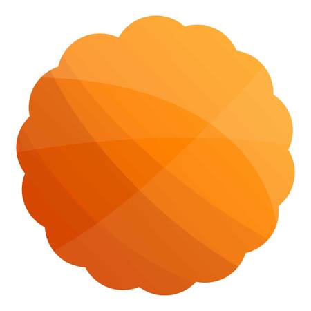 Round cookies icon. Cartoon of round cookies vector icon for web design isolated on white backgroundのイラスト素材