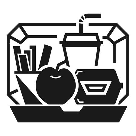 Mix lunchbox icon. Simple illustration of mix lunchbox vector icon for web design isolated on white backgroundのイラスト素材