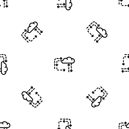 Cloud direction pattern seamless vector repeat for any web designの写真素材
