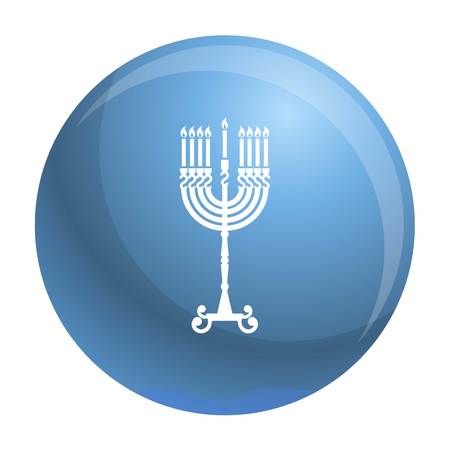 Hanukkah candle stand icon. Simple illustration of hanukkah candle stand vector icon for web design isolated on white backgroundのイラスト素材