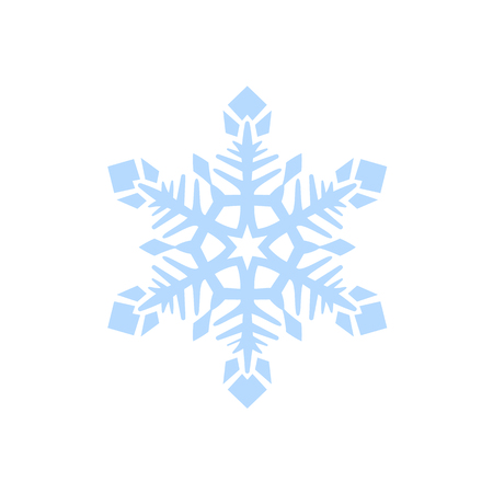 White snowflake icon. Flat illustration of white snowflake icon for web designの写真素材