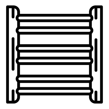 Electric heat tube icon. Outline electric heat tube vector icon for web design isolated on white backgroundのイラスト素材