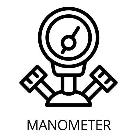 Gas welder manometer icon. Outline gas welder manometer vector icon for web design isolated on white backgroundのイラスト素材