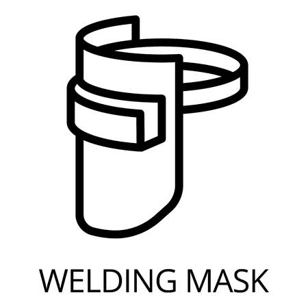 Welding mask icon. Outline welding mask vector icon for web design isolated on white backgroundのイラスト素材