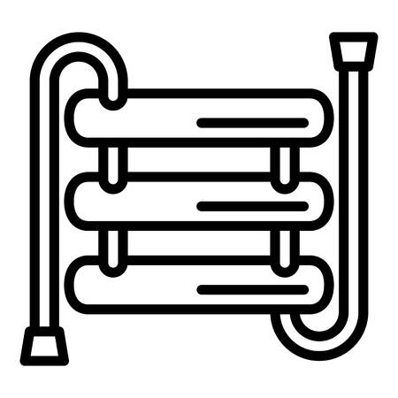 Heater pipe icon. Outline heater pipe vector icon for web design isolated on white backgroundのイラスト素材