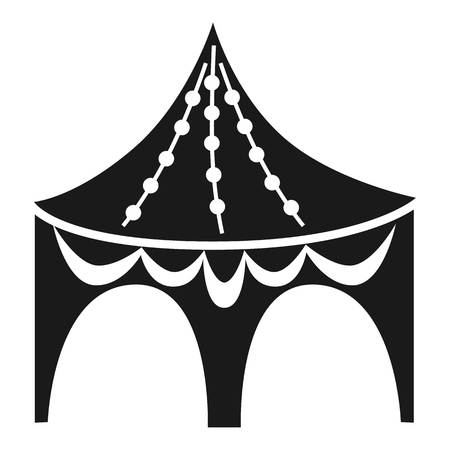 Gazebo tent icon. Simple illustration of gazebo tent vector icon for web design isolated on white backgroundのイラスト素材