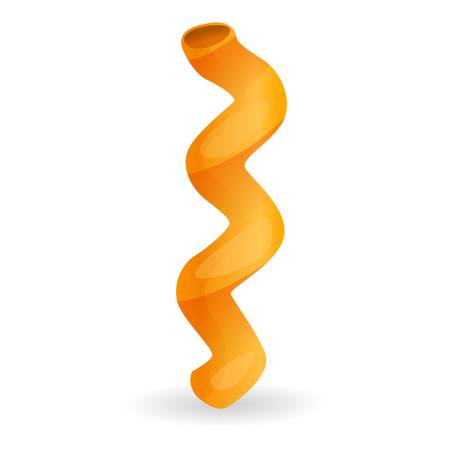 Cavatappi icon. Cartoon of cavatappi vector icon for web design isolated on white backgroundのイラスト素材