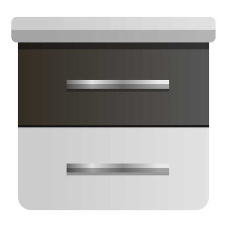 Modern nightstand icon. Cartoon of modern nightstand vector icon for web design isolated on white backgroundのイラスト素材